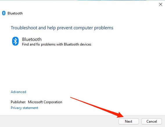 bluetooth troubleshooter 2