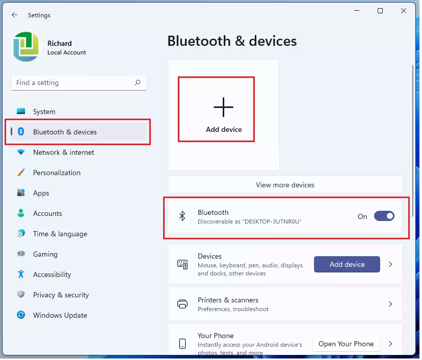 windows 11 enable bluetooth and pair